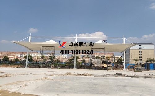 宇通濟南4S店<font color='red'>膜結(jié)構(gòu)車棚</font>/頂棚項目工程動態(tài)